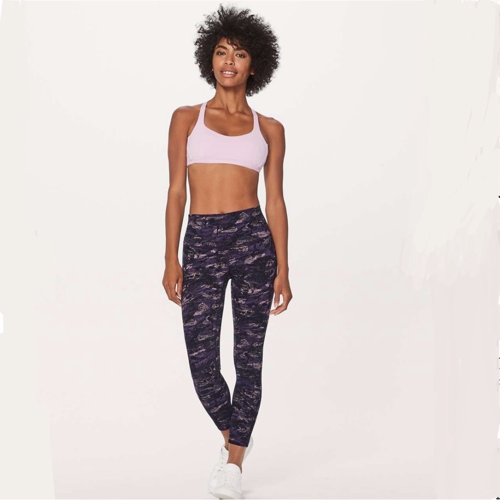 Lululemon Align Pant II (25") Rip Wave Purple Thunder Black. Size 4